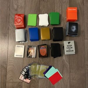 Trading Card Games Protection Sleeves and Deck Boxes Lot